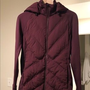 Athleta Maroon Puffer Jacket